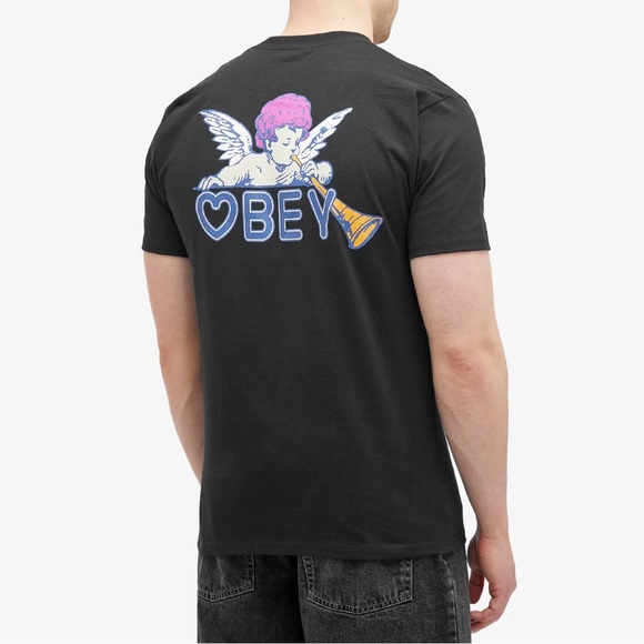 OBEY BABY ANGEL T-SHIRT - Size Large - Picture 3 of 6